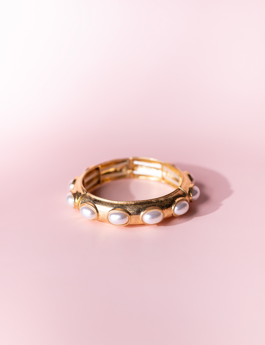 She's Perfect Pearl & Gold Cuff