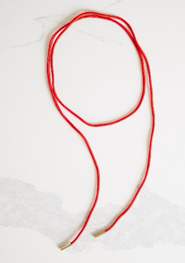 Red Cord Wrap Necklace