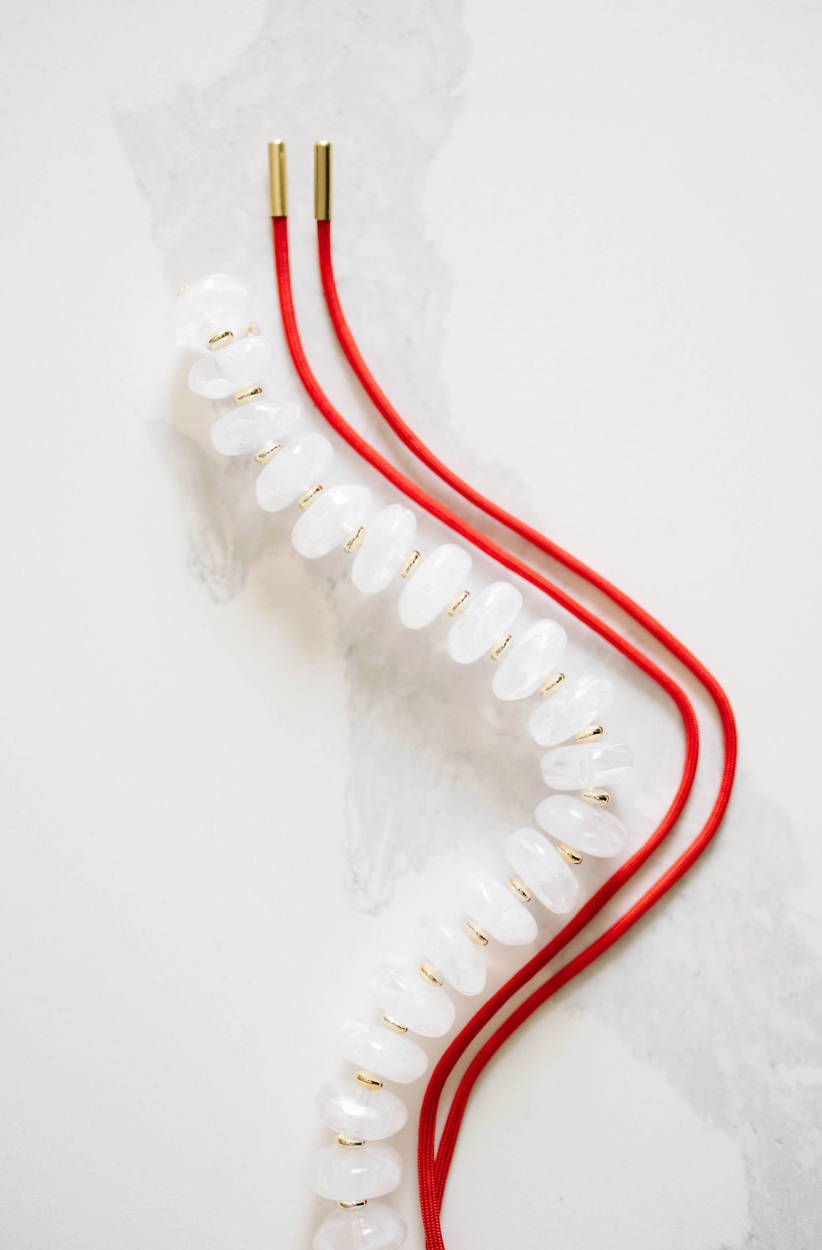 Red Cord Wrap Necklace
